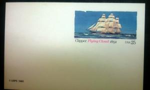 USA UX107 25c Flying Cloud, postal card, entire, mint
