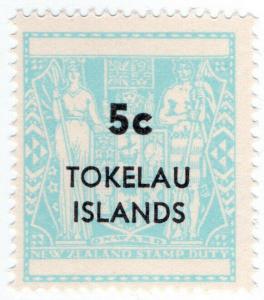 (I.B) New Zealand Revenue : Tokelau Islands Stamp Duty 5c