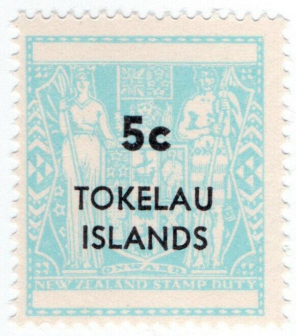 (I.B) New Zealand Revenue : Tokelau Islands Stamp Duty 5c