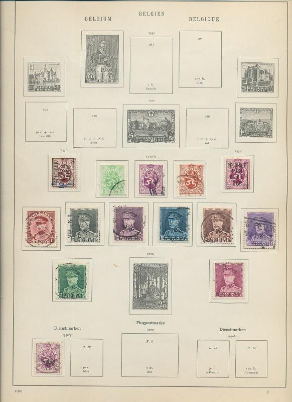 BELGIUM 1850s/1930s M&U Collection (Appx 120 Items) (Ac 1338