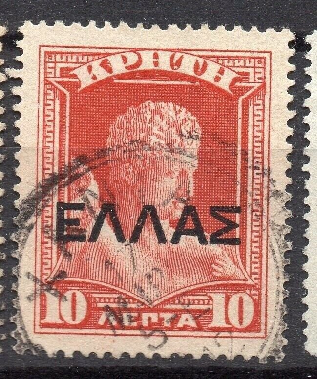 Crete 1909 Greek Admin Early Issue Fine Used 10l. Optd NW-14316