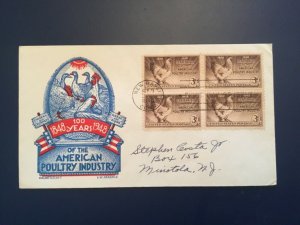 ICOLLECTZONE US 968 Block First Day Cover Staehle  (E100)