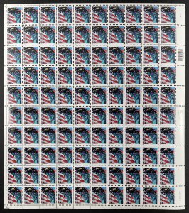 3965 LADY LIBERTY & FLAG Sheet of 100 US FC Non-denom  Stamps MNH 2005