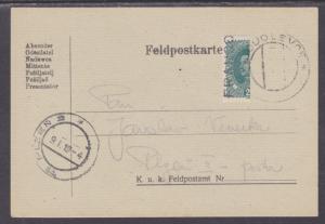 Austria Sc 169 Bisect on 1919 Feldpostkarte to Plzen, VF