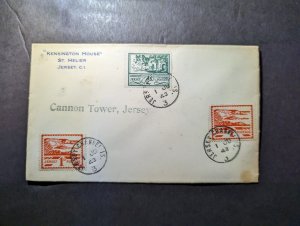 1943 England British Channel Islands Cover Jersey CI St Helier to Cannon Tower