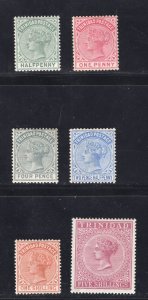 MOMEN: TRINIDAD SG #106-110,112-113 1883-4 MINT OG H £140 LOT #67254*