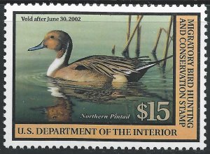 US #RW68 Duck Stamp - Northern Pintail ~ MNH