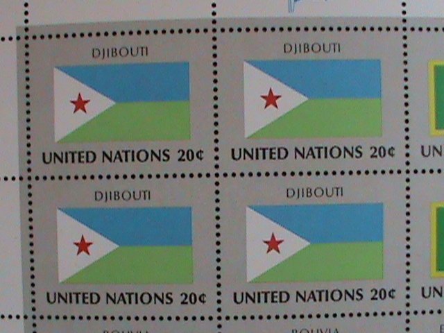 ​UNITED NATION-1981 SC#350-3 -FLAGS SERIES MNH FULL SHEET- VERY FINE