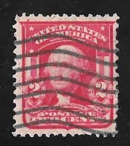 319F 2 cents 1903 SUPERB Washington & Shield Stamp used OG paper on back XF