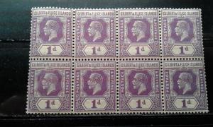 Gilbert & Ellice #28  MNH block of 8 e191.3216