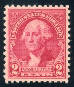 US Stamp #707 Washington 2c - PSE Cert - XF-SUP 95 - MNH - SMQ $50.00