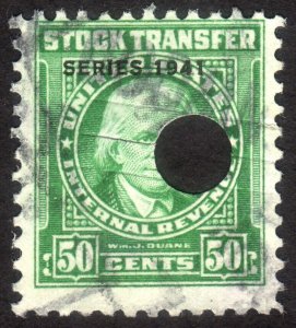 1941, US 50c, Stock transfer, Used, Sc RD102