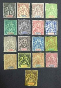 MOMEN: FRENCH ST PIERRE & MIQUELON SC #60-75,77 1892-1908 MINT OG H LOT #63171