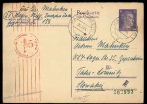 Germany Slovakia 1943 KLV Lager SLO-35 Haus Tatra Postal Card G87766