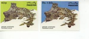 1984 Pakistan Snow Leopards (Scott 603-04) MNH