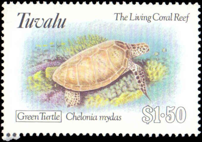 Tuvalu #638-641, Complete Set(4), 1993, Marine Life, Never Hinged