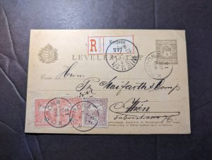 1900 Registered Hungary Postcard Cover Korpona to Vienna Austria