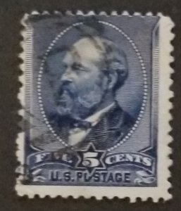 US Scott 216 1888 5c Garfield Used Stamp z9433