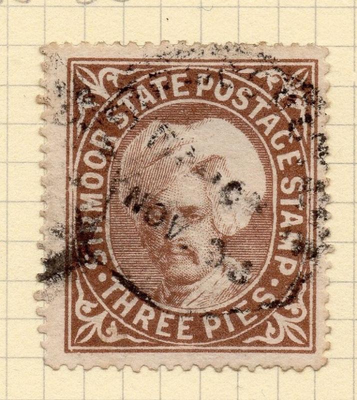 Indian States Sirmoor 1885-96 Early Issue Fine Used 3p. 194719