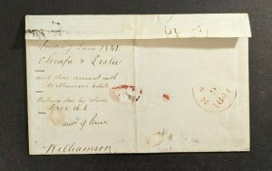 1841 Great Britain Folded Letter with Maltese Cross Cancel 2d Blue Scott #2