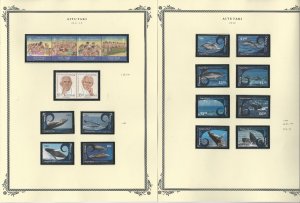 Aitutaki Collection 1984 to 2012 on 6 Scott Specialty Pages, Mint NH Sets