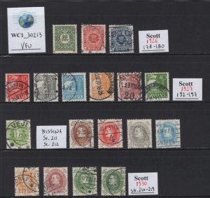 WC1_30213. DENMARK. Nice lot of 1926-1930 stamps & sets. Used