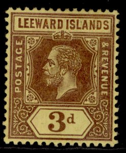 LEEWARD ISLANDS GV SG51b, 3d purple/lemon, M MINT.