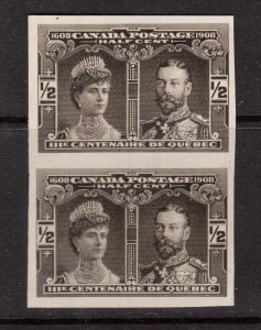 Canada #96a XF Mint Imperforate Pair