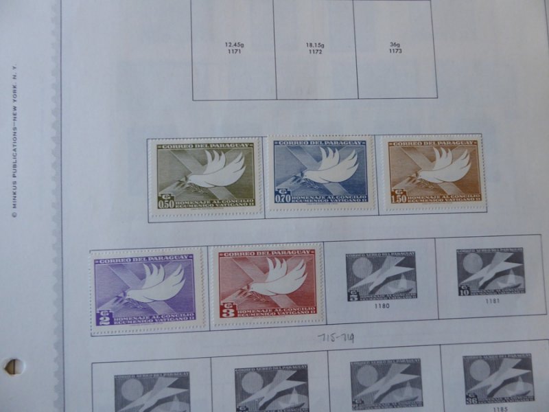 Paraguay 1941-1965 Stamp Collection on Album Pages