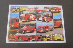 Madagascar Fire Engine sheet MNH