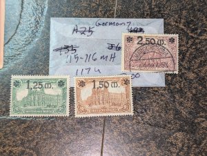 Germany # 115-116 mh, 117 u