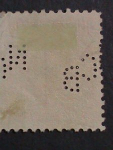 ​CUBA 1939 -SC#357-  83  YEARS OLD USED STAMP-CUBA CIGAR & GLOBE WITH PERFIN