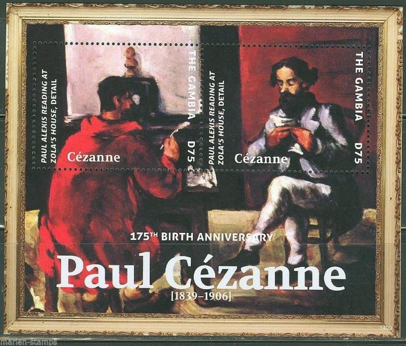 GAMBIA 2014  175th BRITH ANNIVERSARY OF PAUL CEZANNE SOUVENIR SHEET I MINT NH