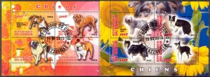 {g050} Congo 2013 Dogs 2 sheets Used / CTO Cinderella