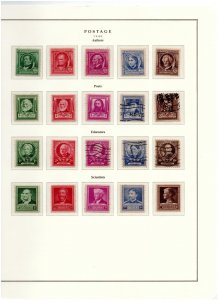 US Stamp Collection in Albums Most Mint 1935-1979 in 2 Scott Hingeless Platinum