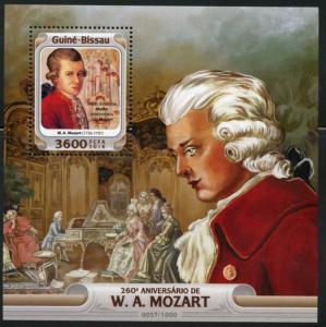 GUINEA BISSAU 2016 250th BIRTH ANNIVERSARY  OF W.A. MOZART   S/S  MINT NH