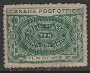 Canada Sc E1a special delivery MNH very toned