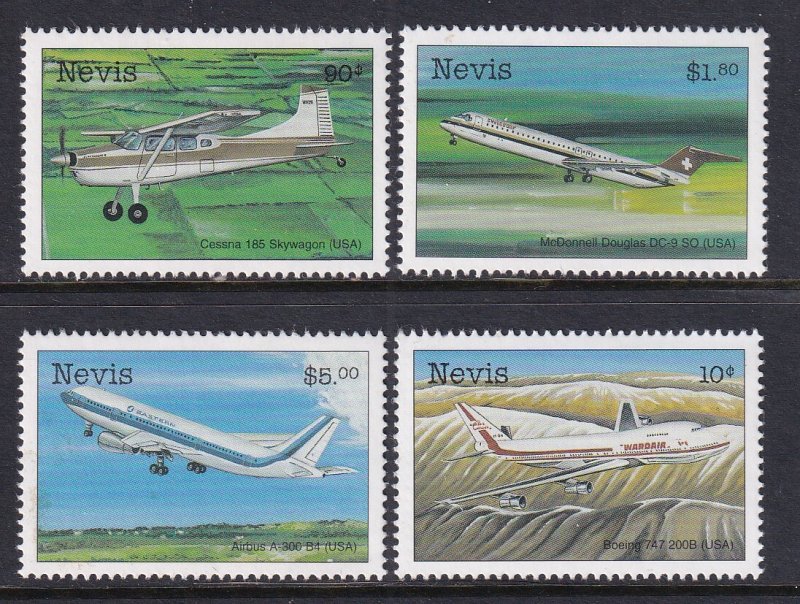 Nevis 1076-1079 Airplanes MNH VF