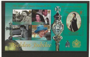 South Georgia 2002 Queens Golden Jubilee miniature sheet sg.MS336 MNH