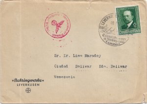 1941 Leverkusen, Germany to Bolivar, Venezuela, Censored (C5980)