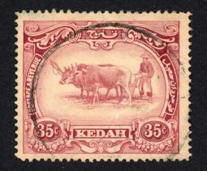 Kedah 1922-40 SG.59 35c purple wmk Script CA used cat 50 pounds