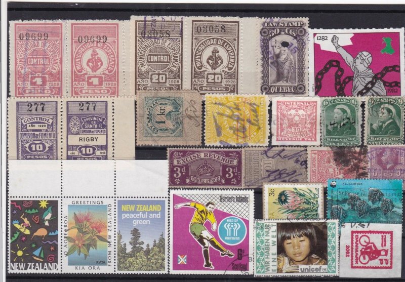 Revenue Fiscal and poster Stamps Ref 14089