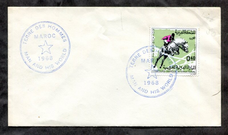 d23 - MOROCCO 1968 Equestrian Horse Riding Cover