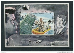 Chad 1970 Sheet Sc 225E Astronauts Conrad & Bean Gemini 11 & Apollo 12 Used/CTO