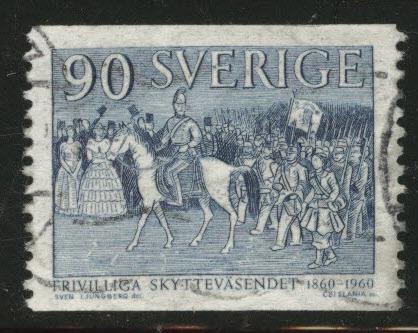 SWEDEN Scott 557 used 1960 rifelmen stamp