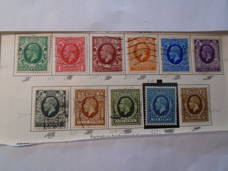 Great Britain  # 210-20  used  (219  MH)