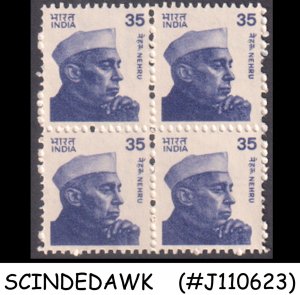 INDIA - 1976 NEHRU DEFINTIVE 35p SG#810a - BLOCK OF 4 - MINT NH