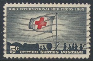 USA  SC# 1239  Used Red Cross  1963  see scan