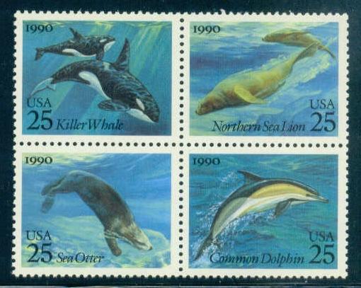 2508-2511 25c Creatures Fine MNH OA1900