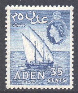 Aden Scott 52a - SG56, 1953 Elizabeth II 35c MH*